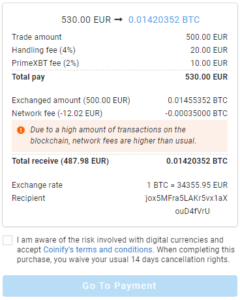 Cybrox Pros Partners With Coinify To Make Buying Bitcoin Even Easier - Coinify 4 Transaction details 240x300